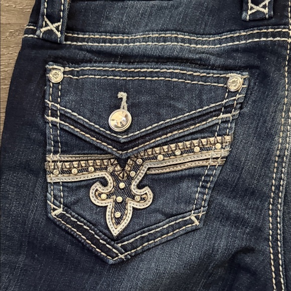 Rock Revival Women's Dark Blue Skinny Jeans - Picture 7 of 9